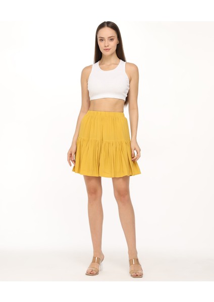 Krep Kumaş Düz Renk Şort Etek fiyatları