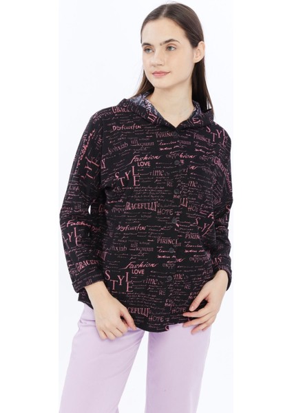 Süet Kadife Kapüşonlu Oversize Gömlek-Pera