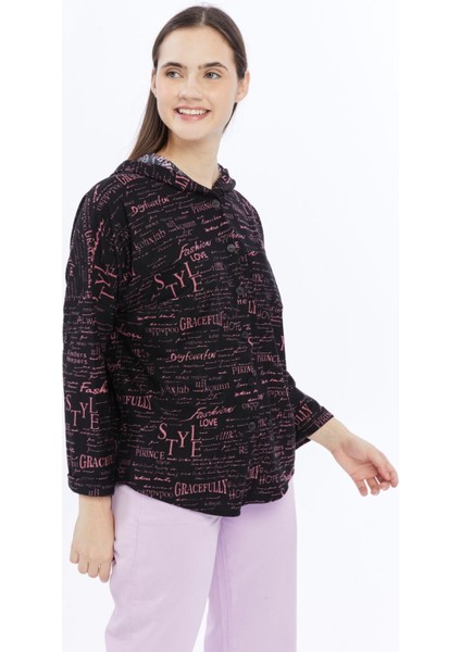 Süet Kadife Kapüşonlu Oversize Gömlek-Pera modelleri