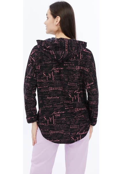 Süet Kadife Kapüşonlu Oversize Gömlek-Pera