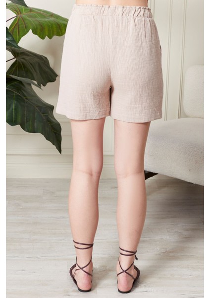 %100 Koton Mollis Kumaş Şort