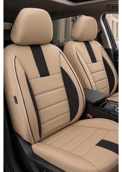 Oniks Serisi Tay Tüyü Üniversal Oto Koltuk Kılıfı - 5 Koltuk Tam Set - Ortopedik Yan Kanat Destekli