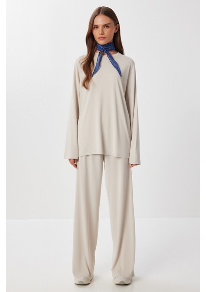 Basic Yumuşak Modal Alt-Üst Takım LUB0244 Taş