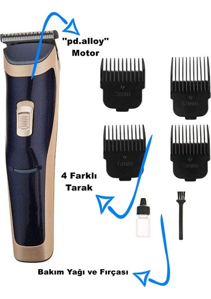 TR-650 Profesyonel Saç Sakal Tıraş Makinesi (5256) modelleri