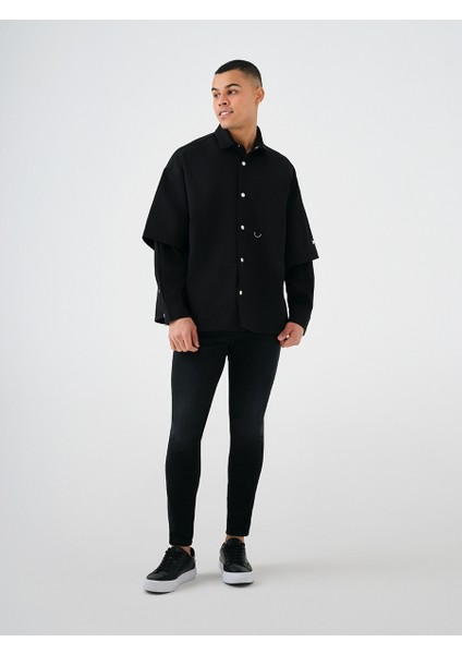 Oversize Erkek Gömlek U.kol