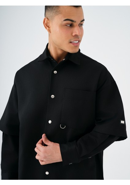 Oversize Erkek Gömlek U.kol