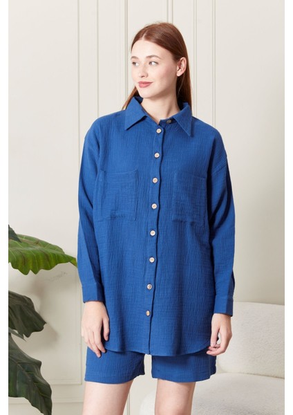 %100 Pamuk Kumaş Kadın Gömlek