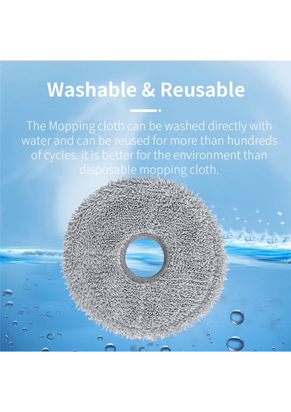 Robot Süpürge 3s B108CN / 2pro B113CN Temizleyici Yedek Parçaları Için 10 Adet Yıkanabilir Paspas Bezi (Yurt Dışından) modelleri