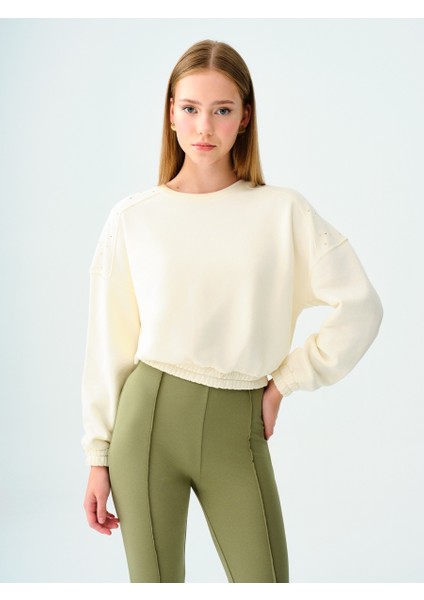 Long Crop Kadın Sweatshirt