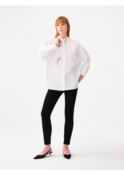 Oversize Kadın Gömlek U.kol