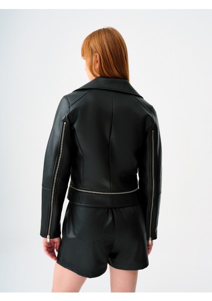 Loose Crop Kadın Mont Pu