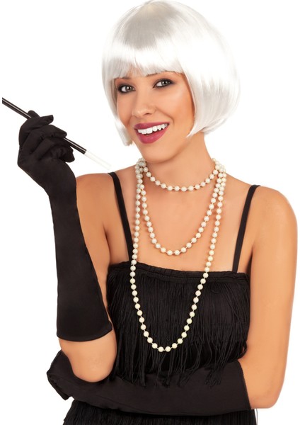 Beyaz Renk Parti Peruğu Kısa Küt Saç (5256) fiyatları