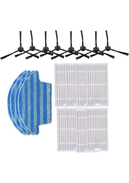 V55 Pro Robot Süpürge Filtresi Yan Fırça Paspas Bezleri Bez Yedek Parça Takımı Aksesuarı (Yurt Dışından)