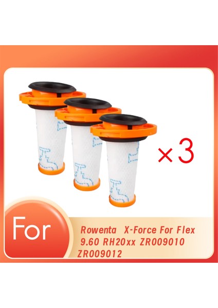 X-Force Flex 9.60 RH20XX ZR009010 ZR009012 Kablosuz Elektrikli Süpürge Için 3 Adet Ön Filtre Yıkanabilir Tekrar Kullanılabilir (Yurt Dışından)