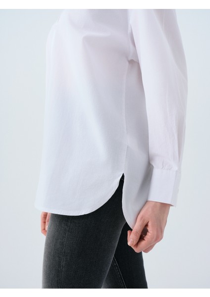 Oversize Fit Kadın Gömlek U.kol