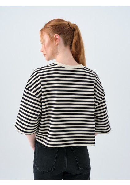 Loose Crop Kadın Tshirt K.kol