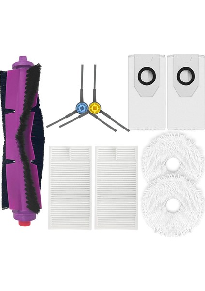 V12 / J12 Ultra Silindir Yan Fırça Filtre Paspas Bezi Toz Torbası Robot Süpürgeler Aksesuar Parçaları (Yurt Dışından)