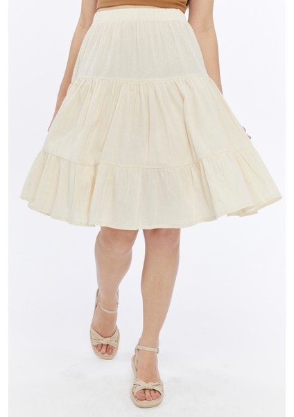 %100 Pamuk Kumaş Midi Boy Şort Etek indirimleri