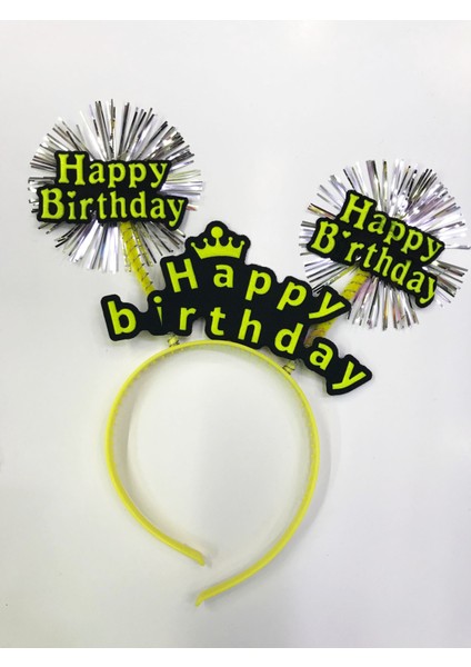 Happy Birthday Neon Renk Doğum Günü Tacı 12 Adet (5256) fiyatları