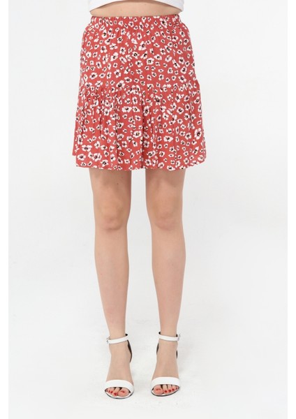 Çiçek Desenli Mini Boy Şort Etek- Vera fırsatları