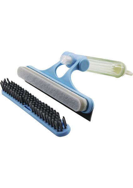 3in1 Camsil Cam Çek - Sünger - Fırçatemizlik Aleti Oynar Başlık - Spreyli Su Hazneli Sap (5256)