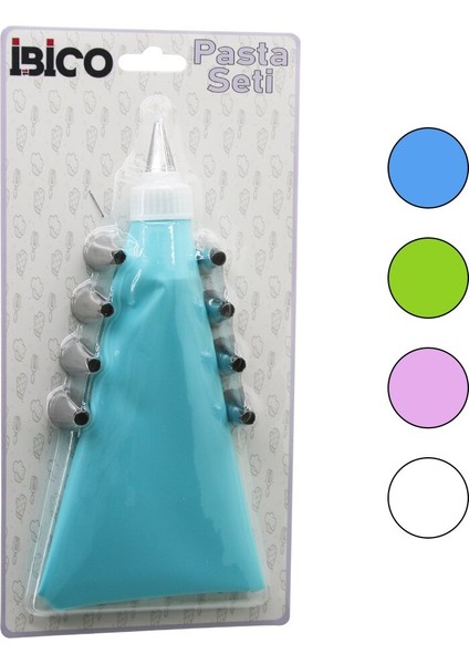 11PCS Pasta Seti - Renkli 1-Krema Torbası - 9-Metal Sıkma Uçları - 1-Uç Tutucu Adaptör (5256)