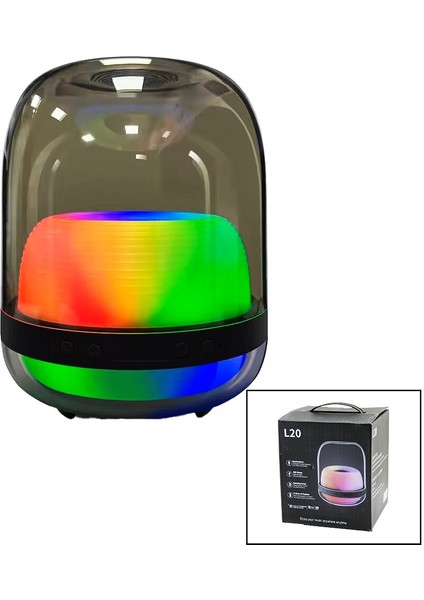 Mika Kristal Kürebluetooth Wireless Hoparlör- Speaker Işıklı - USB Şarjlı - Powerbank (5256)