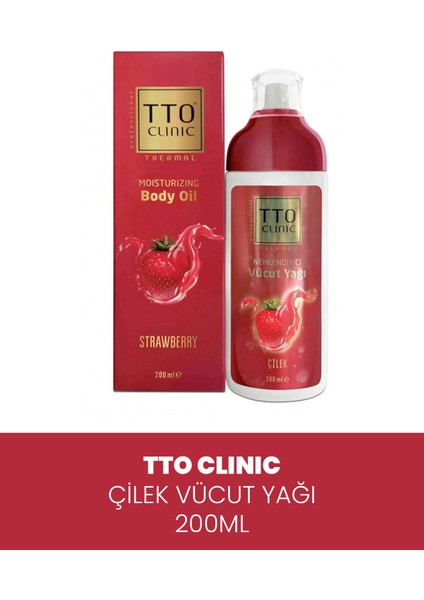 Tto Clinic Vücut Yağı Çilek 200 ml (Çay Ağacı Yağı / Tea Tree Oıl)