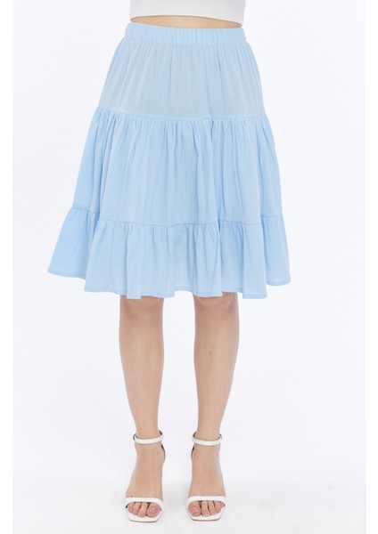 %100 Pamuk Kumaş Midi Boy Şort Etek modelleri