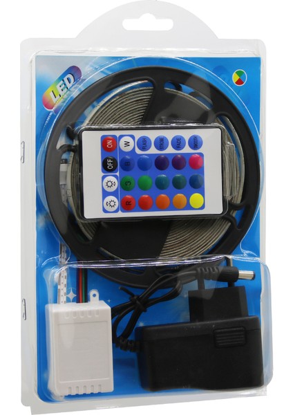 LED Rgb Kumandalı Şerit LED 5mt (5256)
