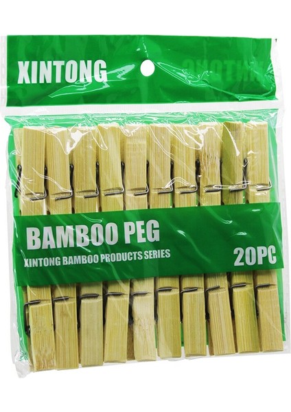 20PCS Ahşap Bambu Mandal (5256)