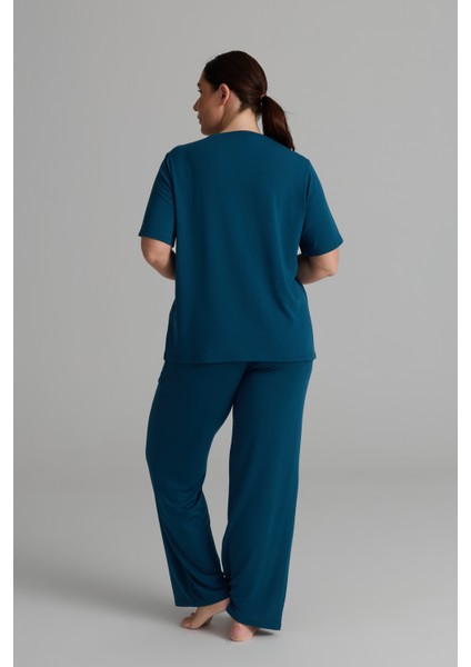 Kadın Plus Size Modal Iki Iplik Cepli Pantolon fırsatları