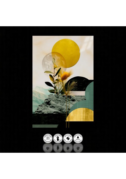 :temperli Cam Dikdörtgen Tablo, Cam Tablo, Uv Baskı, CTT024