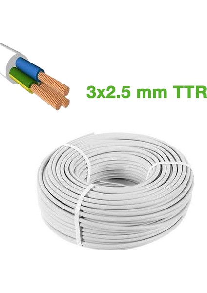 Ttr 3x2.5mm Kablo 100MT Cca Kablo (5256)