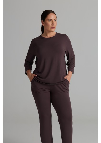 Kadın Plus Size Modal Iki Iplik Kısa Kollu T-Shirt fiyatları