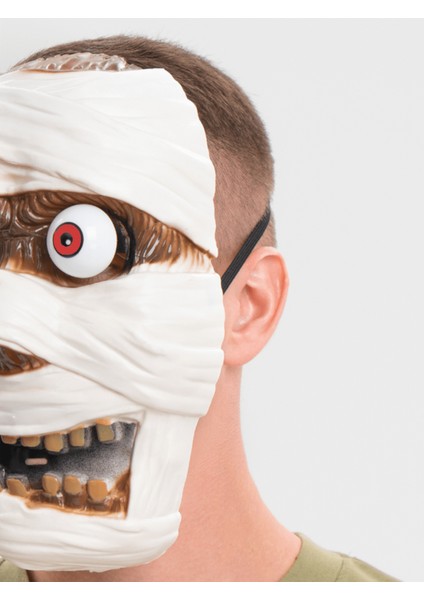 Sallanan Yaylı Oynar Gözlü Mumya Maskesi (5256) modelleri