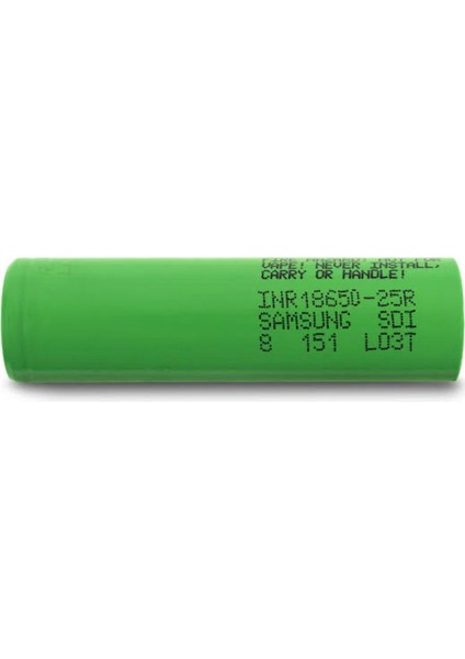 Samsung 25R 18650 Li-Ion Pil (Yenilenmiş) – 2500 Mah, 3.6 V modelleri