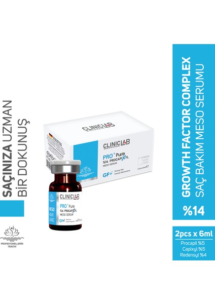 Saç Dökülme Karşıtı %14 Procapixyl Büyüme Faktörü Içeren Meso Serum 6 ml X 2 Adet