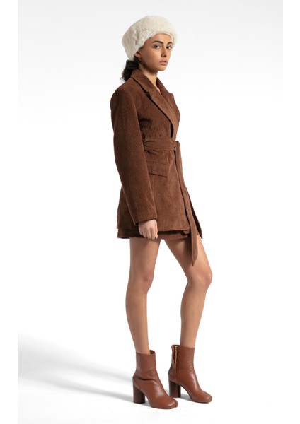 Fitilli Kadife Beli Kuşaklı Ceket fiyatları