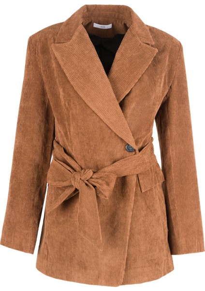 Fitilli Kadife Beli Kuşaklı Ceket fırsatları