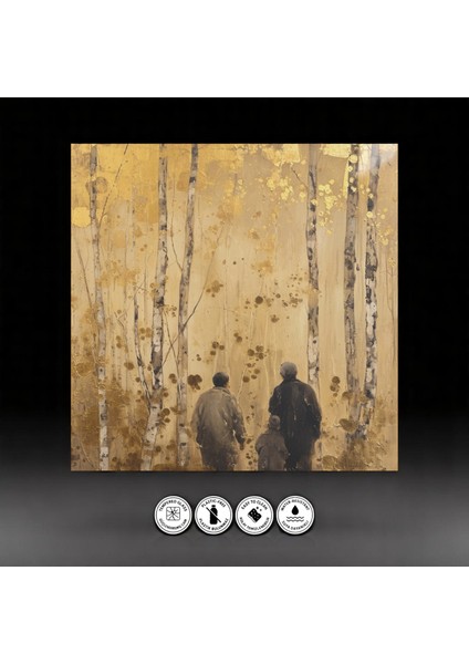 :temperli Cam Kare Tablo, Cam Tablo, Uv Baskı, CTT023