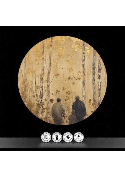 :temperli Cam Daire Tablo, Cam Tablo, Uv Baskı, CTT023