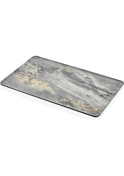 40011.RM - Royal Marble Luna 3'lü Gri Tabak Seti 53X32,5 Cm, Thermoset Melamin