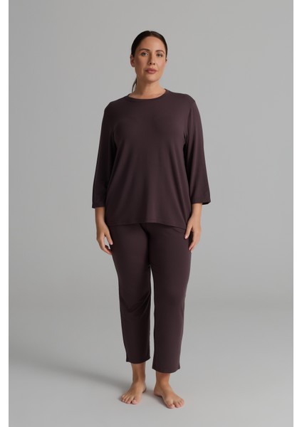 Kadın Plus Size Modal Iki Iplik Cepli Pantolon fiyatları