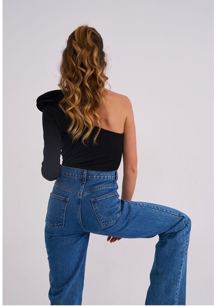 Elba Kadın Çıtçıtlı Gül Detaylı Bodysuit