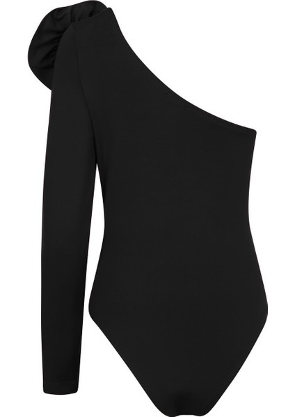 Elba Kadın Çıtçıtlı Gül Detaylı Bodysuit