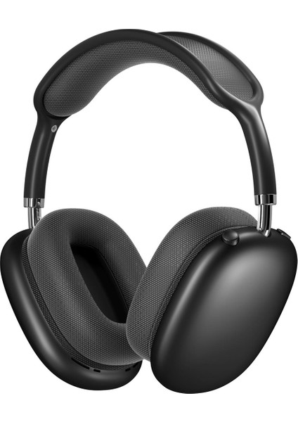 PBS229 Kablosuz Bluetooth Şarjlı Aux Tf Kart Girişli Kılıflı Kulak Üstü Kulaklık Siyah