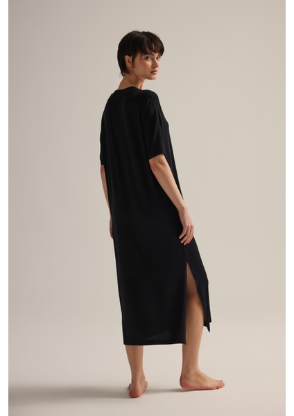 Kadın Viskon Kısa Kollu V Yaka Gecelik fırsatları