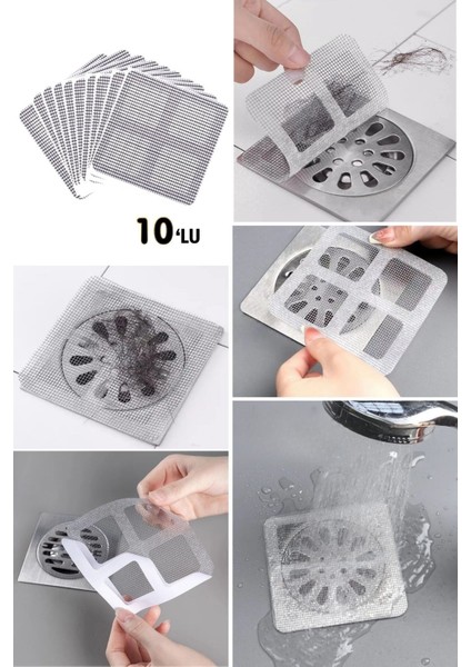 Buffer® 10'lu Banyo ve Mıutfak Lavabo Koku Önleyici ve Haşere Böcek Önleyici Gider Filtresi