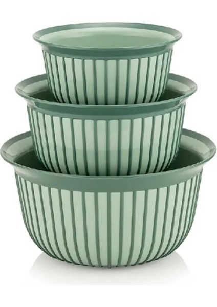 5 Parça Linea Çok Amaçlı Çeyiz Seti Yeşil 1x( Mikser Kabı 3lt) 1x(3 Boy Kase) 1x(Pirinç Süzgeçi 3lt) fırsatları